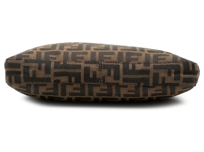 Bolsa de ombro Fendi em lona Zucca marrom - vista 3