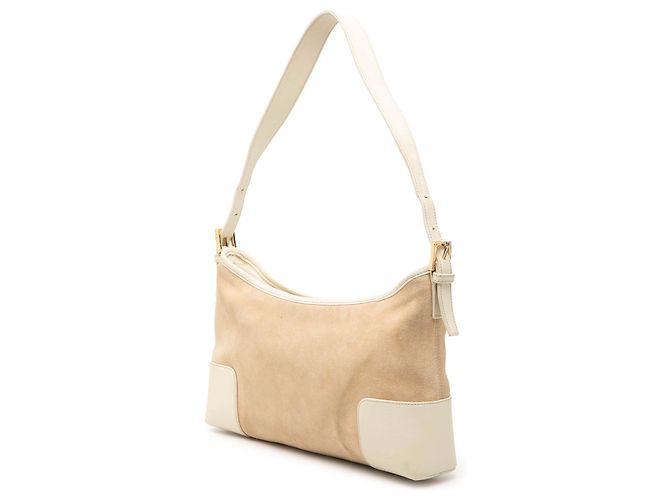 Borsa a tracolla LOEWE in scamosciato marrone Anagram Beige - vista 2