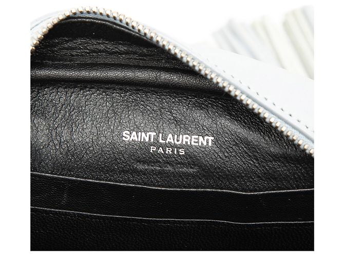 Borsa Blogger in pelle di vitello blu con monogramma Saint Laurent Blu chiaro - vista 5