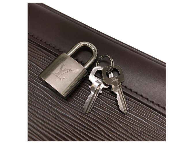 Borsa Louis Vuitton Epi Alma PM Marrone - vista 4