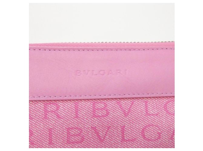Bulgari Borsa a tracolla Bvlgari in tela rosa e pelle - vista 6