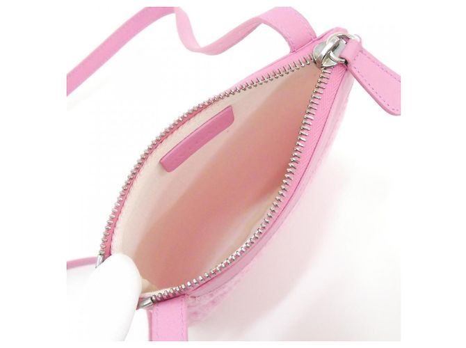 Bulgari Borsa a tracolla Bvlgari in tela rosa e pelle - vista 8