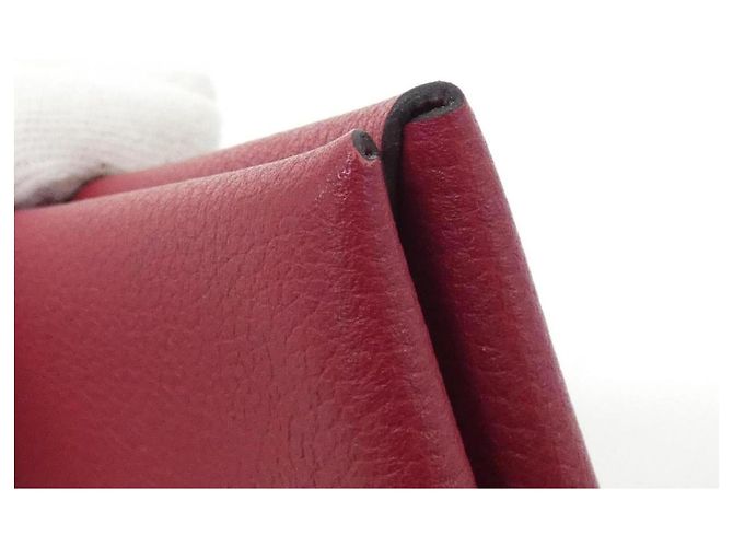 Hermès Tarjetero Hermes Calvi 064954CK Roja - vista 3