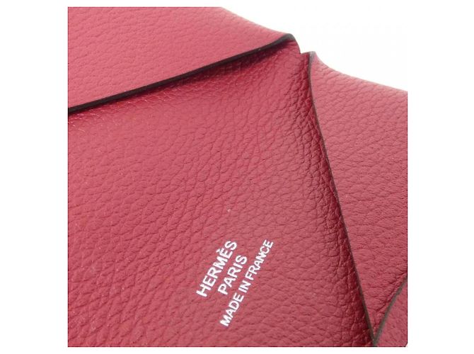 Hermès Tarjetero Hermes Calvi 064954CK Roja - vista 7
