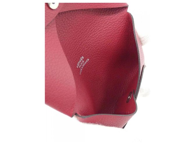 Hermès Tarjetero Hermes Calvi 064954CK Roja - vista 8