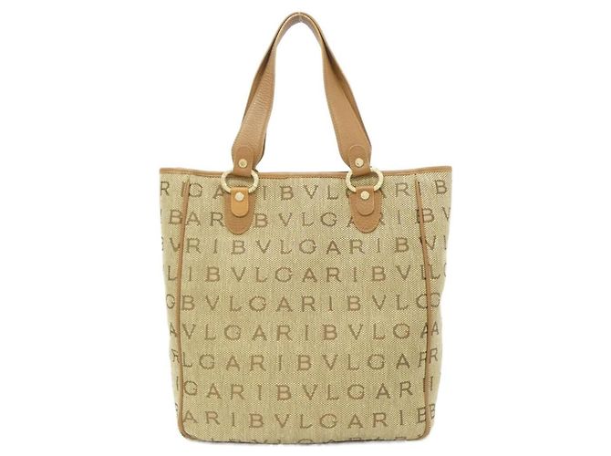 Bulgari Vintage Handtasche Bvlgari Braun Beige - Ansicht 2