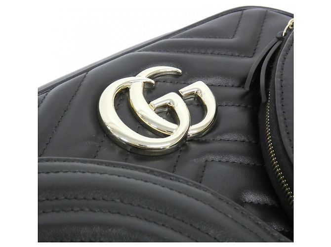 Borsa a Spalla Gucci GG Marmont 798715 AADPJ Nero - vista 5