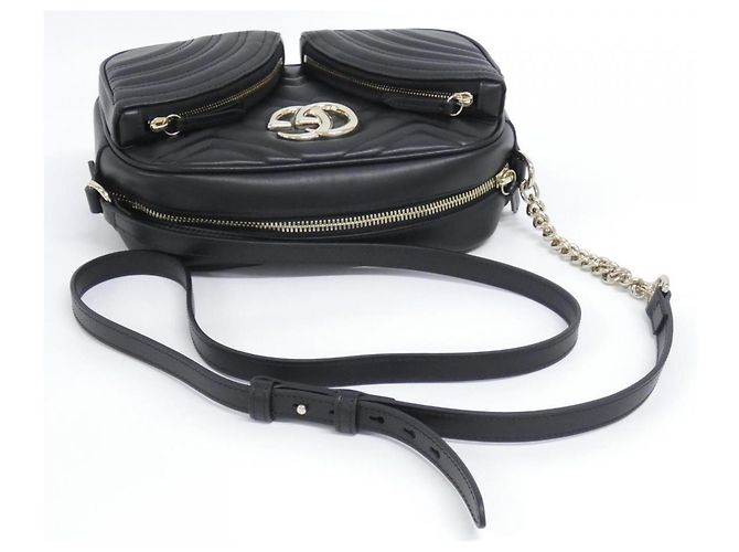 Borsa a Spalla Gucci GG Marmont 798715 AADPJ Nero - vista 6