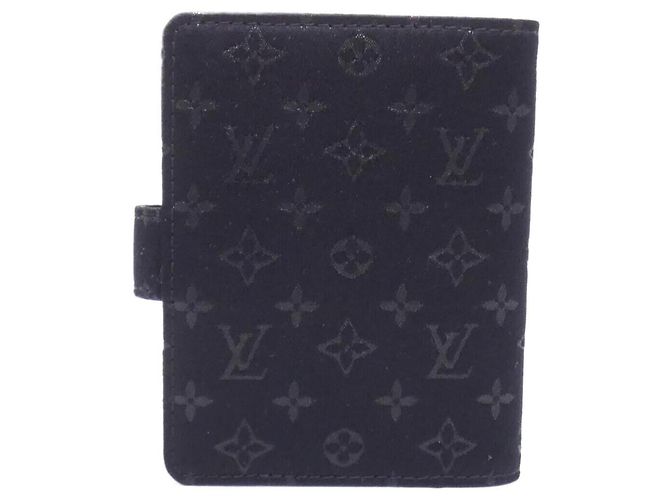 Louis Vuitton Monogram Satin Agenda Mini Organizer Black - view 2