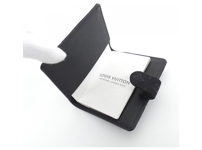 Louis Vuitton Monogram Satin Agenda Mini Organizer Black - view 3