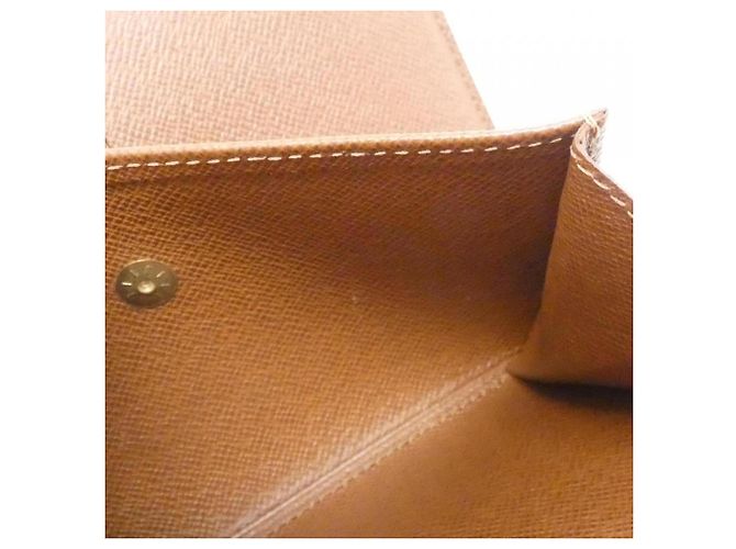 Louis Vuitton Monogram Portefeuille Tresor Etui Papier Wallet Marrone - vista 7
