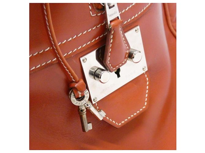 Hermès Bolso Boston Hermes Plume 45cm Naranja - vista 7