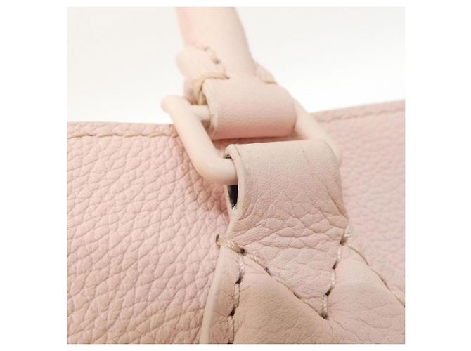 Borsa Louis Vuitton Lockme Tote PM Marrone Rosa - vista 4