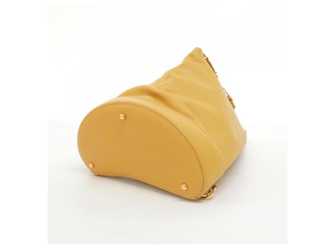 Loewe Yellow Leather Shoulder Bag - view 3
