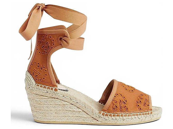 Gucci Keilabsatz-Espadrilles aus Wildleder Braun - Ansicht 12