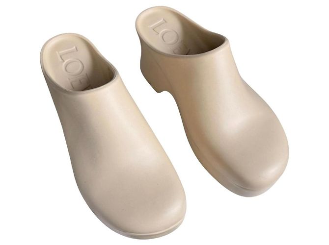 Loewe Rubber Platform Clogs Beige - view 2