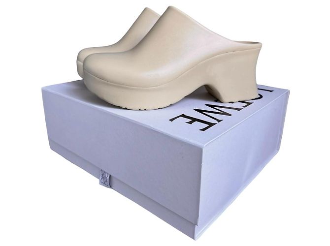 Loewe Rubber Platform Clogs Beige - view 3