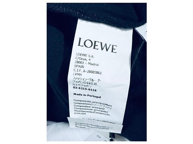 Loewe langes Strickkleid in Navy Blau mit Streifen Blanco Azul Naranja - vista 11