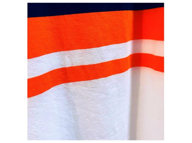 Loewe langes Strickkleid in Navy Blau mit Streifen Blanco Azul Naranja - vista 14