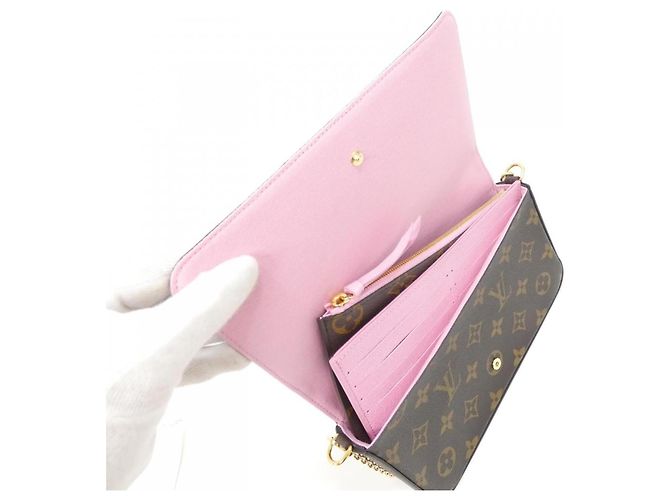 Louis Vuitton Monogram Pochette Felicie Marrone Monogramma - vista 8