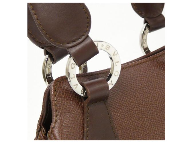 Bulgari Borsa in pelle marrone Bvlgari - vista 6