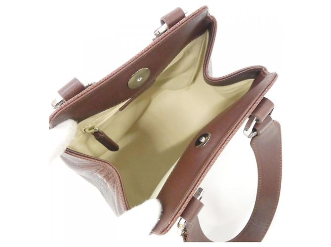 Bulgari Borsa in pelle marrone Bvlgari - vista 8