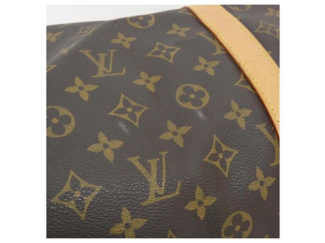 Borsa Boston Louis Vuitton Monogram Keepall Bandoulière 55cm Marrone Monogramma - vista 4