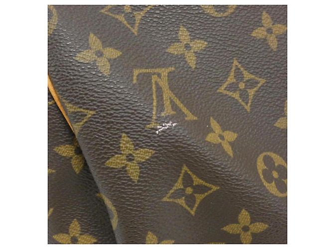 Borsa Boston Louis Vuitton Monogram Keepall Bandoulière 55cm Marrone Monogramma - vista 5