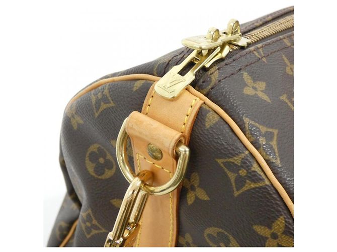 Borsa Boston Louis Vuitton Monogram Keepall Bandoulière 55cm Marrone Monogramma - vista 7