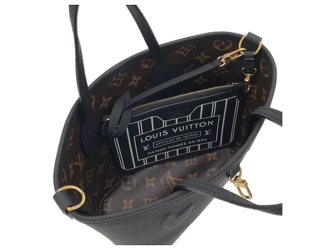 Louis Vuitton Monogram Neverfull Inside Out Handtasche Braun Schwarz Monogramm - Ansicht 7