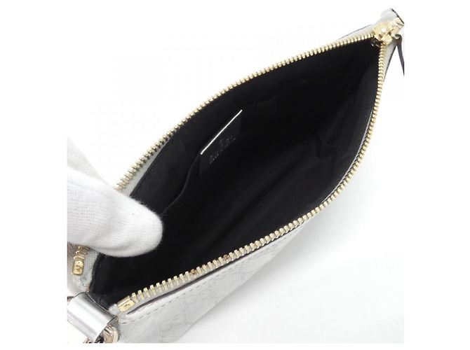 Borsa Gucci Silver GG Canvas Argento - vista 8