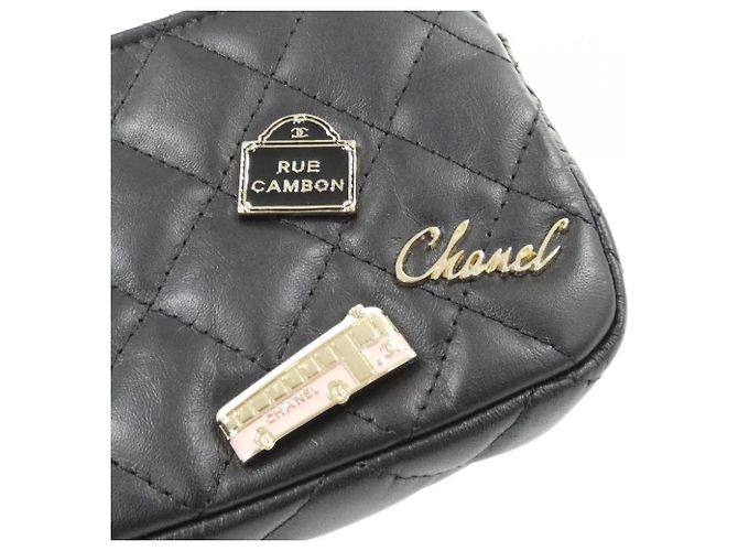 Catena per portafoglio in pelle nera Chanel 84214 Nero - vista 4
