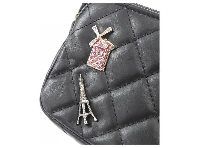 Catena per portafoglio in pelle nera Chanel 84214 Nero - vista 5