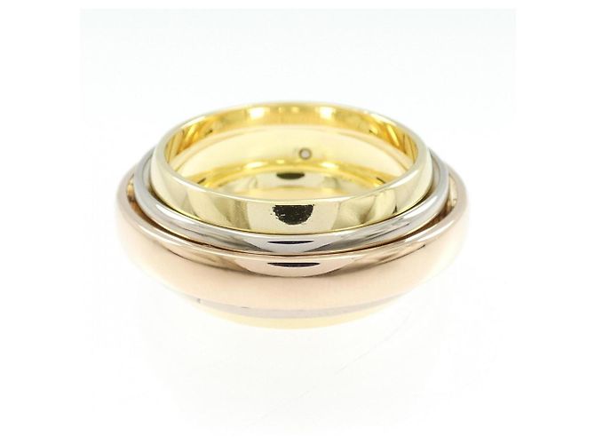 Anello Cartier Trinity Must Essence 2002 Christmas Limited Edition Rosa Bianco Giallo - vista 2