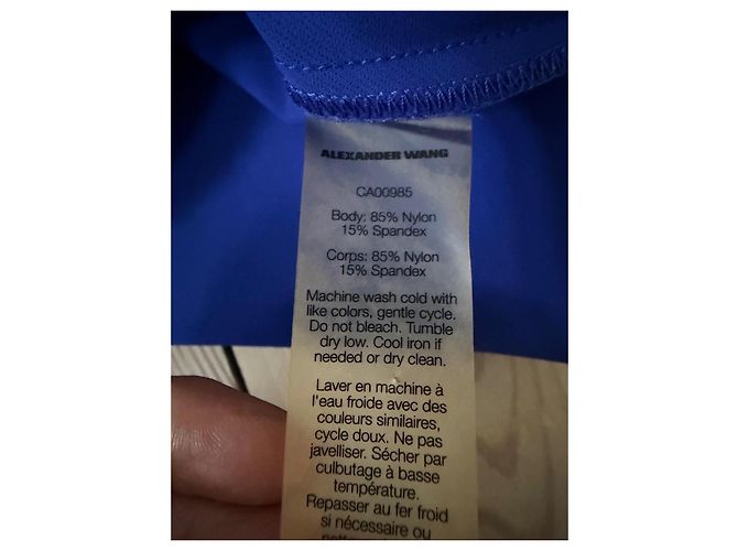 Alexander Wang Ärmelloses Etuikleid aus Nylon in Blau - Ansicht 6
