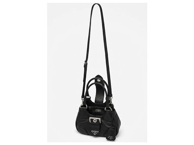 Prada Moon Re-Edition 2002 Handtasche aus schwarzem Leder - Ansicht 3