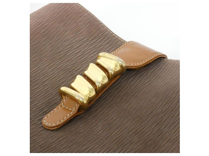 Borsa a tracolla in pelle marrone Loewe - vista 5