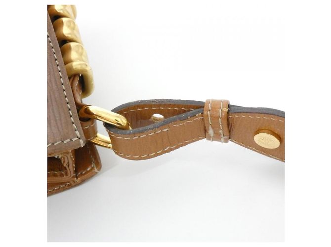 Borsa a tracolla in pelle marrone Loewe - vista 6