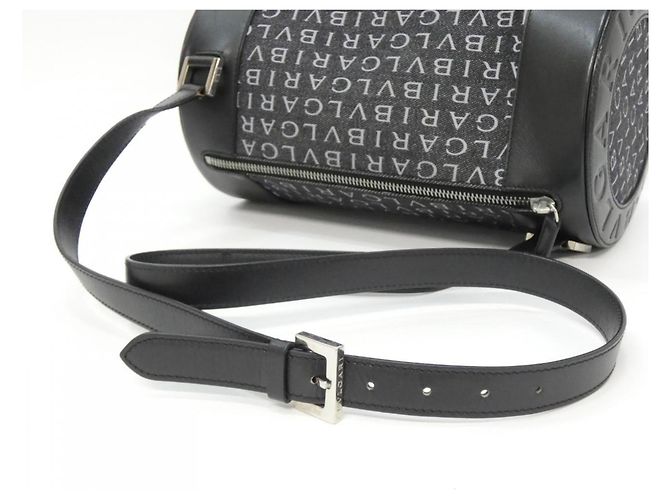 Bulgari Borsa a tracolla in denim Bvlgari Marrone Nero - vista 5