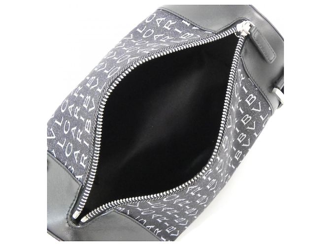 Bulgari Borsa a tracolla in denim Bvlgari Marrone Nero - vista 6
