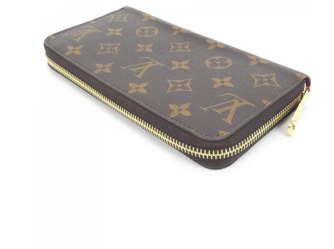 Louis Vuitton Monogram Zippy Wallet M41895 Marrone Fuschia - vista 2