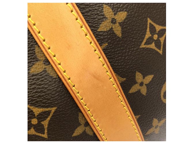 Louis Vuitton Monogram Keepall Bandoulière 60cm Borsa Boston Marrone - vista 4