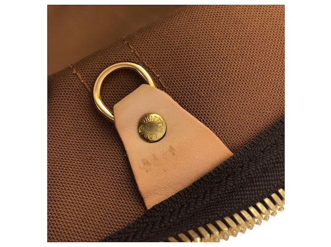 Louis Vuitton Monogram Keepall Bandoulière 60cm Borsa Boston Marrone - vista 9
