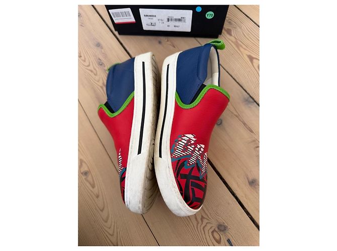Marc by Marc Jacobs Sneakers Slip-On Rosso Multi Bianco Blu Verde - vista 2