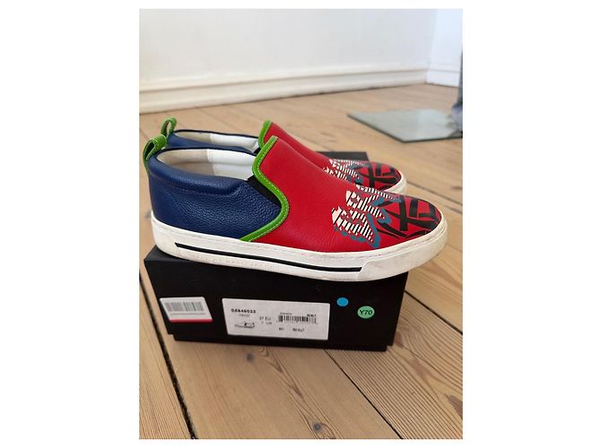 Marc by Marc Jacobs Sneakers Slip-On Rosso Multi Bianco Blu Verde - vista 3