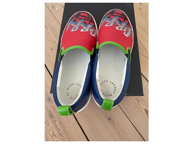 Marc by Marc Jacobs Sneakers Slip-On Rosso Multi Bianco Blu Verde - vista 6