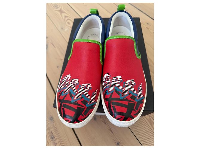 Marc by Marc Jacobs Sneakers Slip-On Rosso Multi Bianco Blu Verde - vista 8