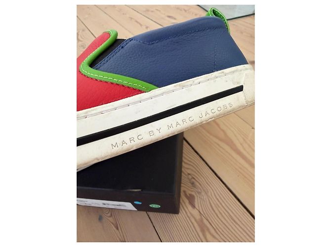 Marc by Marc Jacobs Sneakers Slip-On Rosso Multi Bianco Blu Verde - vista 9
