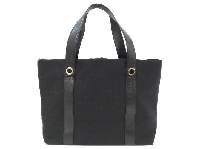 Bulgari Borsa Bvlgari nera in pelle e tela Nero - vista 2