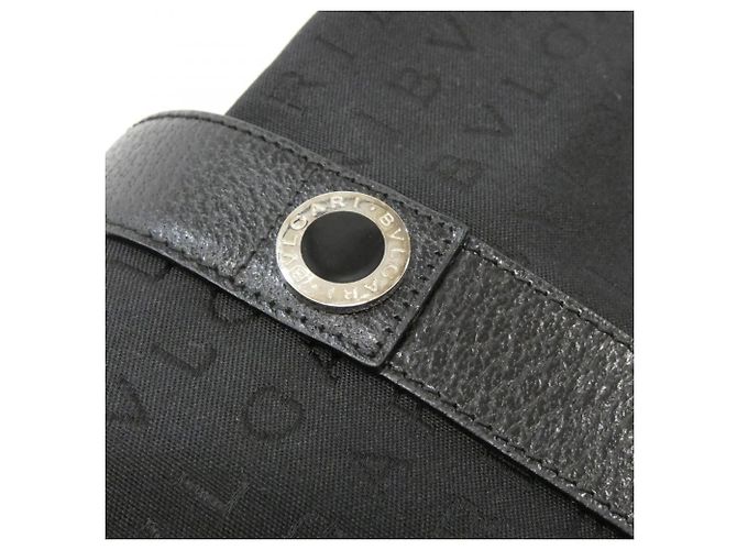 Bulgari Borsa Bvlgari nera in pelle e tela Nero - vista 5